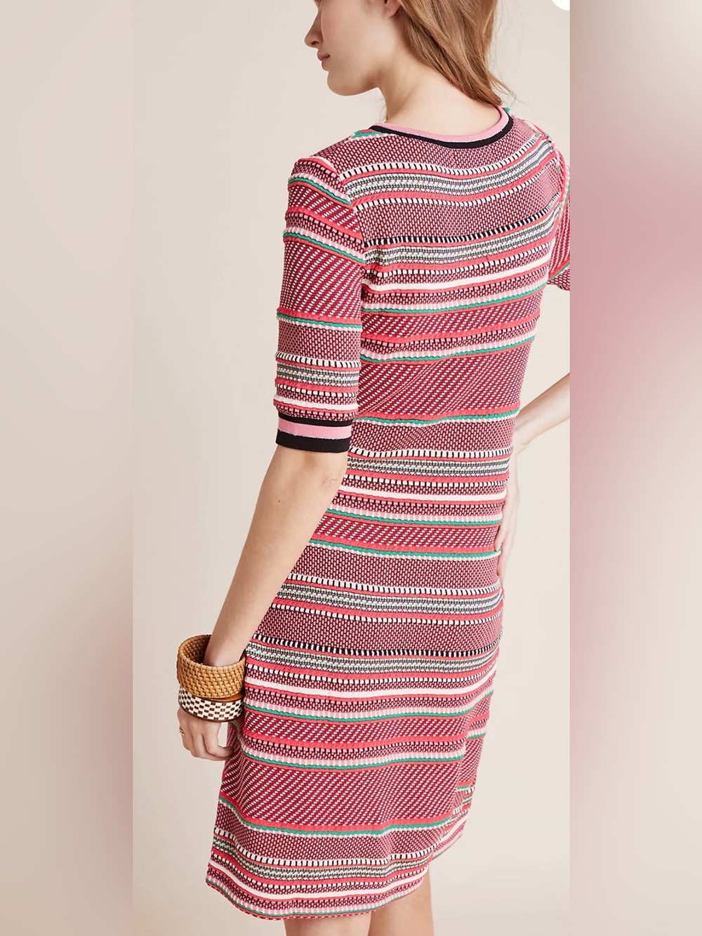 ALDOMARTINS ANTHROPOLOGIE Alice Striped Knit Dress New With Tags Medium